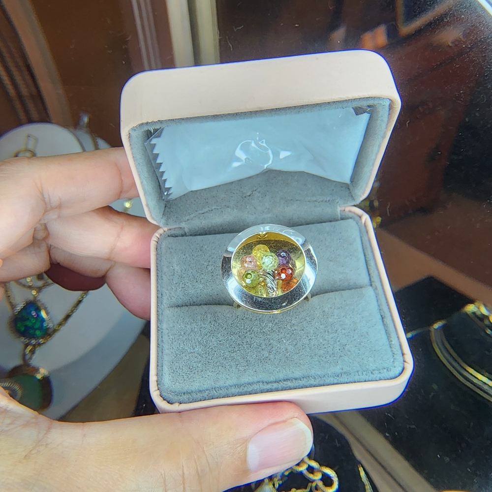 Elegant Multicolor Gemstone Ring